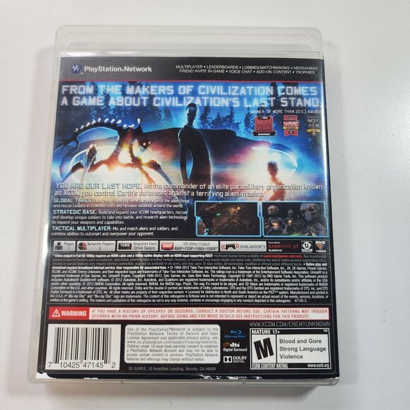 XCOM Enemy Unknown (2K/Firaxis) CIB PS3 Black Label MINT CONDITION!!! - Picture 2 of 5